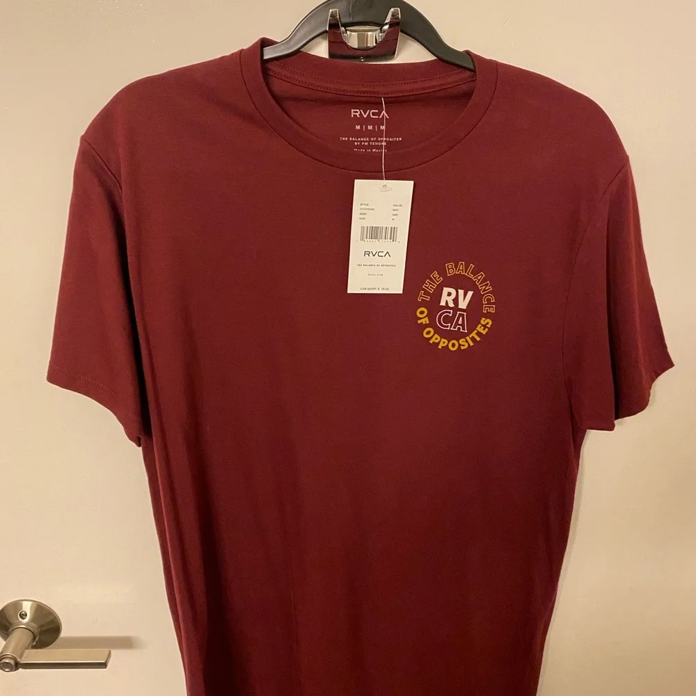 Maroon RVCA Tee - Picture 1 of 2
